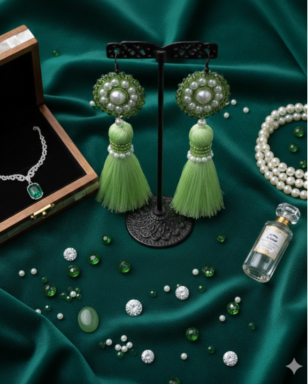 Háčkované  dizajnové náušnice "Sila nežnosti"